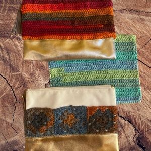 Crochet clutch handmade bag